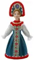 Кукла коллекционная фарфоровая Любава в русском костюме