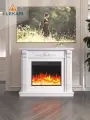 Камин электрический напольный ELEKAM Viola 23 с порталом и очагом, с обогревом и имитацией огня