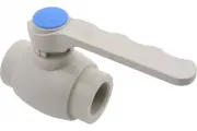 Шаровой кран FV-Plast, полипропилен, серый, диаметр Ду 40, 1 шт.