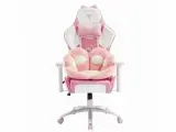 Игровое кресло компьютерное ZONE 51 KITTY MEOW Edition Pink, розовый/белый, искусственная кожа