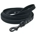 Поводок из биотана 3 м, ширина 20 мм, Woofy Iron, прорезиненный, водостойкий, черный