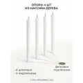 Мебельные ножки деревянные MONOFIX одос для столика, тумбы, 34 см со шпилькой, белый