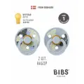 Набор 2 шт. Соска пустышка BIBS латексная классическая Studio Colour Morning Bloom - Dusty Blue Mix, 0+ месяцев