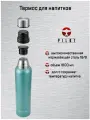 Термос PILOT с узким горлом бирюзовый (молотковое покрытие) PLC-1600-HG