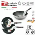 Набор сковород Accademia Mugnano Linea Chef 24 см, 28 см, вок 28 см