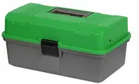 Ящик рыболова Helios, двухполочный, зеленый