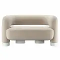Диван PECOLA, двухместный, 1420х780х770, эмаль белая бежевый