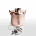 Куб (бак) перегонный медный с термометром, для газовой плиты, объём 13 л. Cuprum