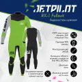 Гидрокостюм мужской длинный Jetpilot RX One GBS 3/2 Fullsuit черно-зеленый из неопрена толщина 3 мм, руки и ноги 2 мм размер L (2102104)