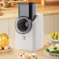Электрическая овощерезка, многофункциональная овощерезка: нарезка овощей, мяса, терка, измельчитель, белый