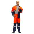 Костюм сигнальный Сигнал-1 (куртка/брюки) оранжевый/синий, размер 64-66, рост 170-176