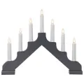 Светильник-горка рождественская ADA (серый) на 7 свечей, 37х30 см