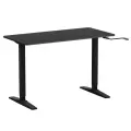 Горин письменный стол 120х60 см, чёрный, с регулируемой высотой столешницы от пола 75-120 см, механический привод