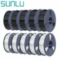 SUNLU PETG Filament, Black+Transparent, 1.75mm,10PCS,13KG, with detachable spool.enhanced toughness and is suitable for 3D printers