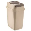 Урна для мусора пластиковая большая 50 л молочно-кофейная DD Style