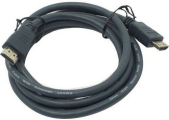 Wize Кабель HDMI CP-HM-HM-5M Wize, 5 м, v.2.0, K-Lock, soft cable, 19M/19M, позол. разъемы, экран, темно-серый, пакет