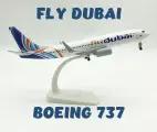 Модель самолета металлическая 20 см с шасси Fly Dubai