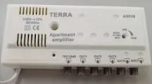 Усилитель телевизионный квартирный TERRA AS038 с 4-мя выходами , на 4-е телевизора