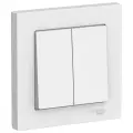 Выключатель двухклавишный белый сх.5, 10АХ, в сборе Schneider Electric AtlasDesign (комплект 9шт)