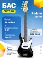 Бас-гитара 39 Черная Jazz Bass J-J Fabio JB-10 BK