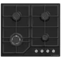 Kuppersberg TS 68 B Варочная поверхность, газовая, High-Tech, 61 см, автоматический электроподжиг, газ-контроль, механическое управление, конфорки REMAY, цвет черный, цвет фурнитуры черный/нержавеющая