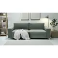 Диван Софт 2 Cilium Grafit NOW 240x94x80 см, серовато-зеленый Вельвет, еврокнижка Фиеста
