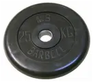 25 кг диск (блин) MB Barbell (черный) 31 мм.
