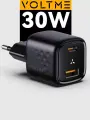 Зарядное устройство VOLTME Revo 30CA GaN, 30 Вт, блок питания USB Type C A, быстрая зарядка для телефона iPhone Samsung, адаптер черный Online Box