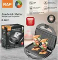 Сэндвичница RAF R546T, антипригарное покрытие, чёрная, мощность 850 Вт