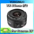 Объектив YONGNUO YN 35mm F2 объектив 1:2 AF/MF широкоугольный фиксированный/прайм автофокусный для Canon EF Mount EOS Camera