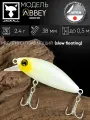 Воблер минноу на щуку/на головля/на судака/на окуня/на форель JACKALL Abbey Minnow 38SF цв. bone