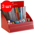 Комплект 3 шт, Дисплей на прикассовую зону Faber-Castell, красный