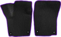 ЭВА коврики для Skoda Rapid 1 (2012-2020), Черные соты с фиолетовым кантом, Комплект 2 шт
