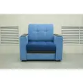 Кресло-кровать Атланта 65 Синий микровельвет, 92х91х88 см, с ящиком для белья