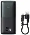 Внешний аккумулятор Baseus Bipow Pro Digital Display, 10000mAh, 22.5W + Кабель USB to Type-C 3A 0.3m, Черный
