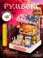 Интерьерный конструктор румбокс Цветущая сакура лапшичная, DIY House, с подсветкой, в яркой подарочной упаковке
