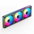 Вентилятор для корпуса JONSBO ZB-360B (3 in 1) 120х120х28мм ( PWM, ARGB LED, 700-2400об/мин, черный)