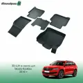 Коврики резиновые в салон 3D LUX для Skoda Kodiaq I (2016-2025)/Шкода Кодиак SRTK/сртк