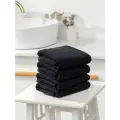 Набор махровых полотенец Sandal люкс 40*70 см, цвет - черный, пл. 450 гр. - 4 шт.