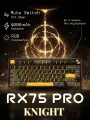 Беспроводная игровая клавиатура CyberLunx RX75 Pro Черная, желтый, механическая, Рыцарь, RGB, без звука, klaviatura