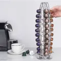 Горизонтальная держатель-стойка для капсул Nespresso, универсальная стильная подставка органайзер для хранения кофейных капсул, вместимость до 40ш.