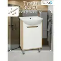 Тумба Runo Эко 50, ширина тумбы: 49.3 см, белый/лиственница