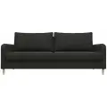 Прямой Диван Остин, Велюр, Черный, Ящик для белья,215 х 105 x 850 см