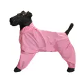 Комбинезон-пыльник для миттельшнауцера кобеля, цвет розовый
