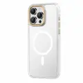 Чехол для iPhone 15 Pro Max (6.7), Recci Michelin Series With Magsafe, Матовый, Полупрозрачный, Белый