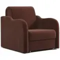 Кресло-кровать Коломбо, раскладное аккордеон, с ящиком, 70х194 см, велюр Дрим шоколад