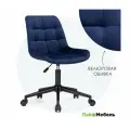 Компьютерное кресло Лайфмебель Честер синий / черный, велюр, металл