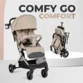 Коляска прогулочная складная Farfello Comfy Go Comfort Chrome, бежевый