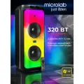 Портативная колонка Microlab PT1000, 320 Вт, многоцветная подсветка, черная
