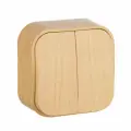 15 шт. Legrand Quteo Сосна Выключатель 2-клавишный 10А 782262